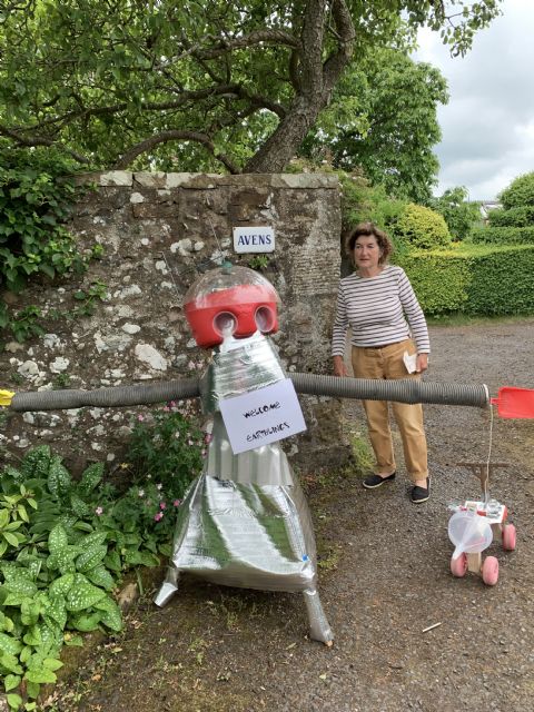 Alien Scarecrow at Open Gardens 2021 Alien Scarecrow at Open Gardens 2021